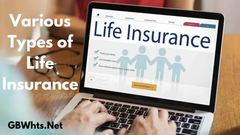 Various Type of Life Insurance Policies